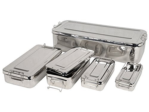 GIMA 26671 stainless steel box with handle, 30 cm x 15 cm x 6 cm
