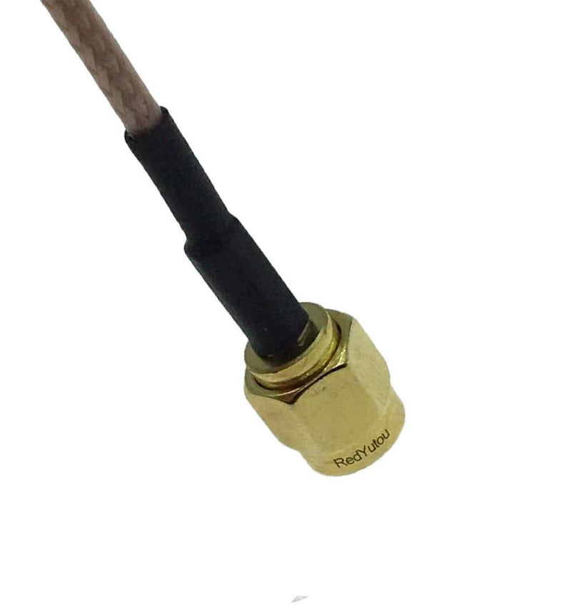 RedYutou SMA Male to with Waterproof Ring SMA Female Bulkhead nut o-Ring RG316 Pigtail Cable /30cm /12 inch RG316 50 ohm Cable (2pcs) Suitable for 4G Antenna, WiFi Router
