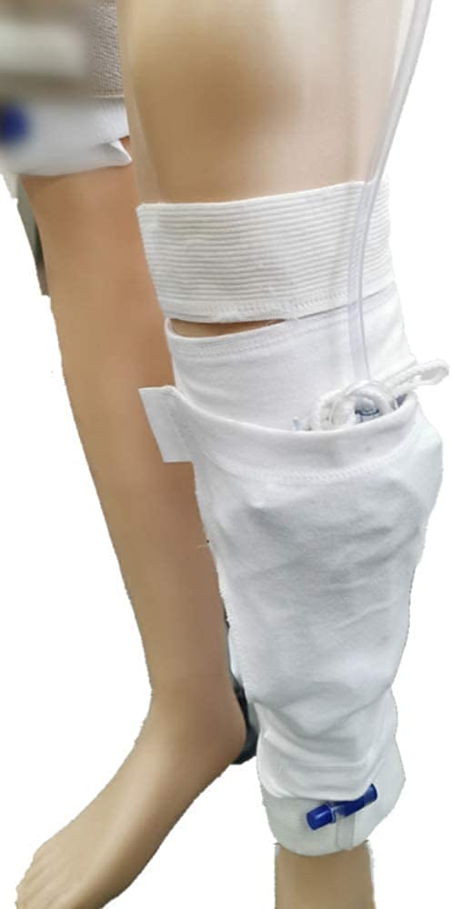 MUYU Catheter Leg Bag Holder, Catheter Urine Drainage Bags Calf Holder Strap, Foley Leg Bag Sleeve for Incontinence Urine Bag, Washable and Durable. (Large) Large