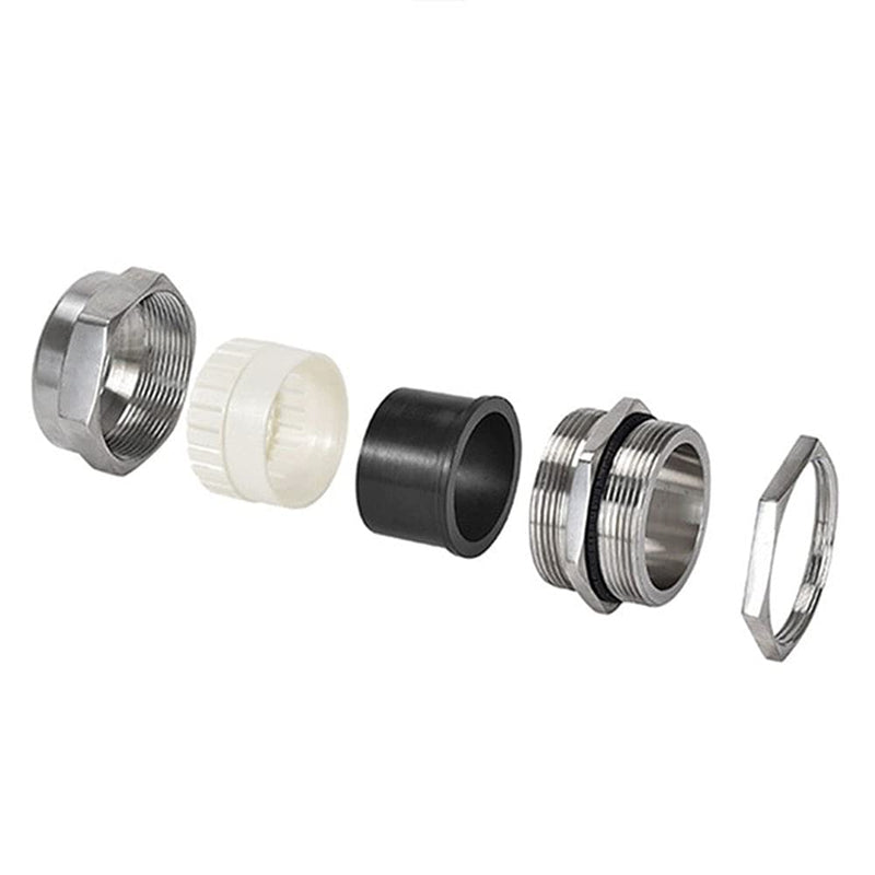 E-outstanding PG11 Metal Cable Gland 5PCS PG11 5-10mm Wire Range Metal IP68 Waterproof Connectors Joint Fastener Locknut Stuffing Cable Gland