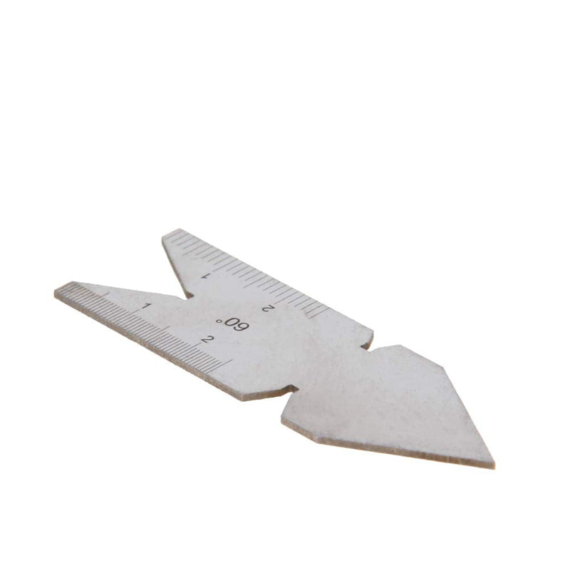 Utoolmart Center Gage 60 Degree Thread Cutting Angle Gage Stainless Steel Measure Tool, Thread Pitch Increment 0.1/0.05mm 1 Pcs 60°