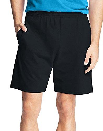 Hanes Men's Jersey Short with Pockets Small Black