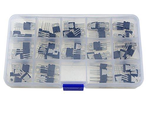 XINGYHENG 70Pcs 14 Values Three Terminal Positive Negative Voltage Regulator Transistor Kit T0-220 (L7805, L7806, L7808, L7809, L7812, L7815, L7824, L7905, L7906, L7908, L7909, L7912, L7915, LM317)