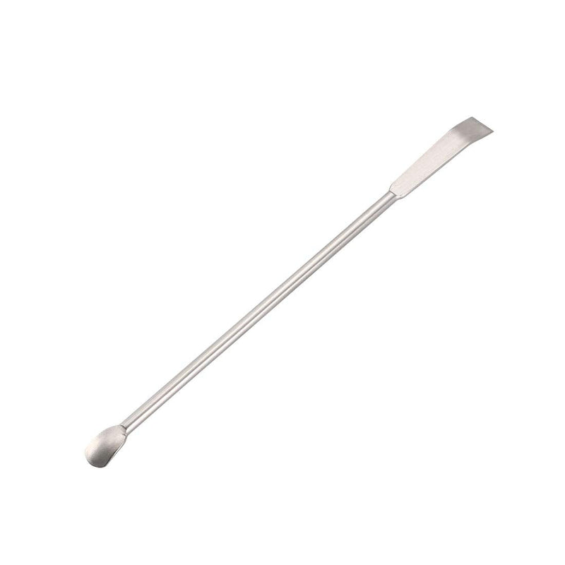 uxcell Micro Lab Sampling Reagent Spoon 304 Stainless Steel 2 in 1 Double Head Laboratory Mixing Spatula 125mm 2Pcs