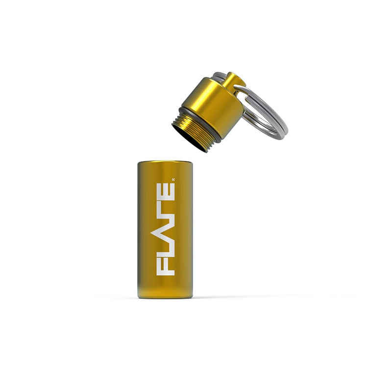 Flare Audio Capsule Yellow - Tough Lightweight Aluminium, Water-Proof, Keychain