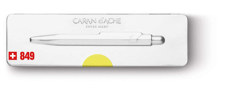 Caran D'ache 849 Pop Line Fluo Yellow Ballpoint with Metal Box (849.970)