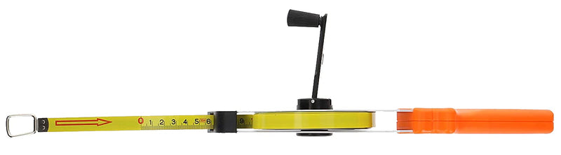 PRODIAMANT steel tape measure 30 m long tape measure width 13 mm tape measure with centimeter and millimeter scale folding crank