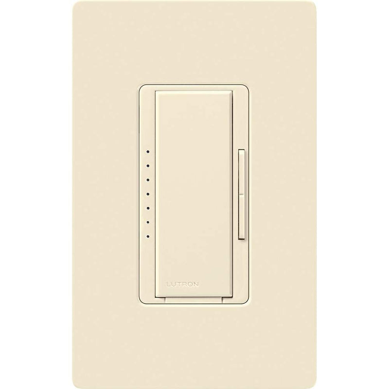 Lutron Maestro LED+ Dimmer for Dimmable LED, Halogen and Incandesent Bulbs | Single-Pole or Multi-Location | MACL-153M-AL | Almond 1 Pack