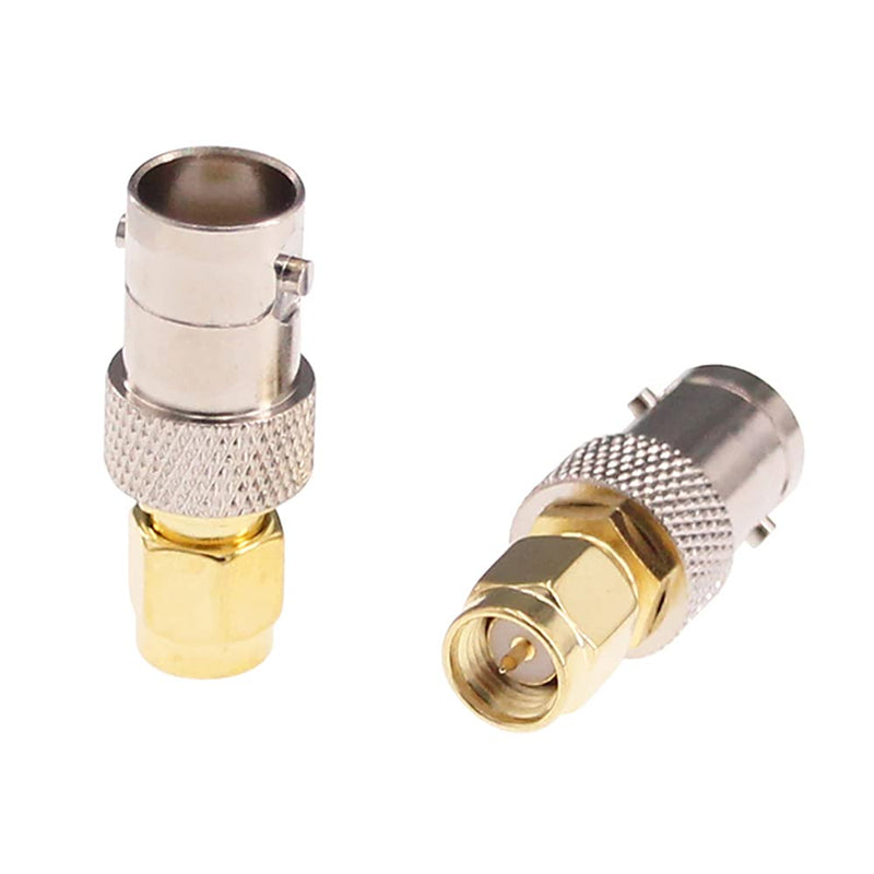 RFaha 5pcs SMA to BNC Coax Connector SMA Male to BNC Female RF Adapter Coax Coaxial Connector Adapter for RF Antennas/Wireless LAN Devices(F18-5)