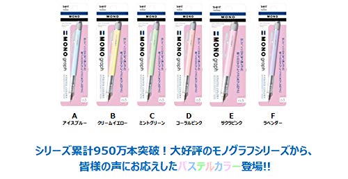 Tombow Mechanical Pencil, Monograph Pastel Color 0.5mm, Ice Blue (DPA-136A)