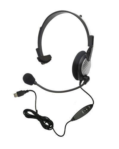 Andrea Communications NC-181VM USB On-Ear Monaural Computer Headset with Noise-canceling Microphone, in-line Volume/Mute Controls, and Built-in External Sound Card and USB Plug