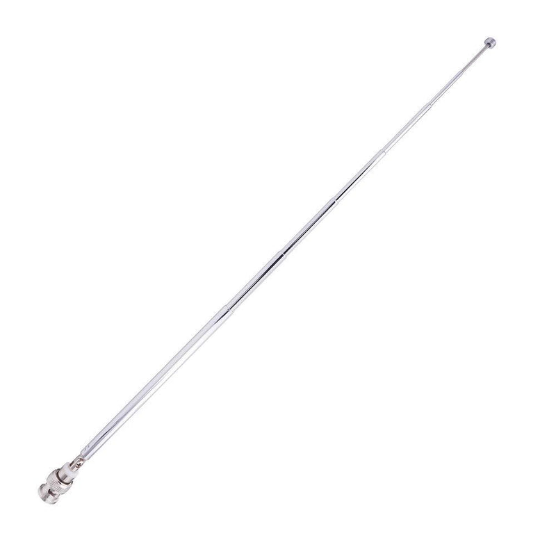 Fancasee (2 Pack) BNC Radio Antenna with BNC Male Plug Jack Connector Adapter Telescopic Stainless Steel HF VHF UHF BNC Antenna for Portable Mobile Handheld Radio Scanner Police Scanner Receiver