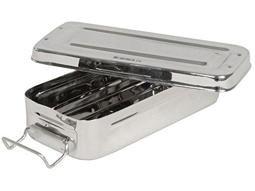GiMa SpA 26668 stainless steel box with handle, 18 x 8 x 4 cm