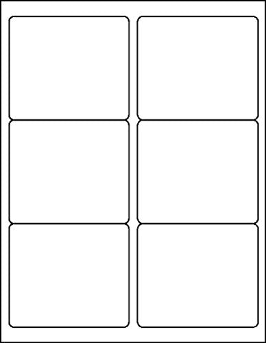 MACO Laser/Ink Jet Matte Clear Shipping Labels, 3-1/3 x 4-1/4 Inches, 6 Per Sheet, 300 Per Box (ML-4004)