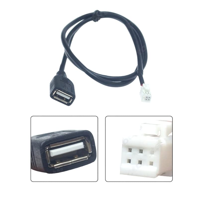 Strpump Android Car Radio Stereo 4PIN USB 6PIN USB (2 USBs Total) Harness Adapter Connector Plug Set for Aftermarket Android Radio GPS Head Unit with 16pin Power Socket 2USB Ports