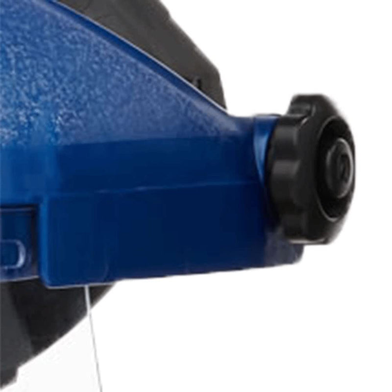 Sellstrom Single Crown Safety Face Shield with Ratchet Headgear, Clear Tint, Uncoated, Blue, 8" x 12" x .040, S39110 8" x 12" x .040" Ratcheting Suspension, Clear Tint, Uncoated