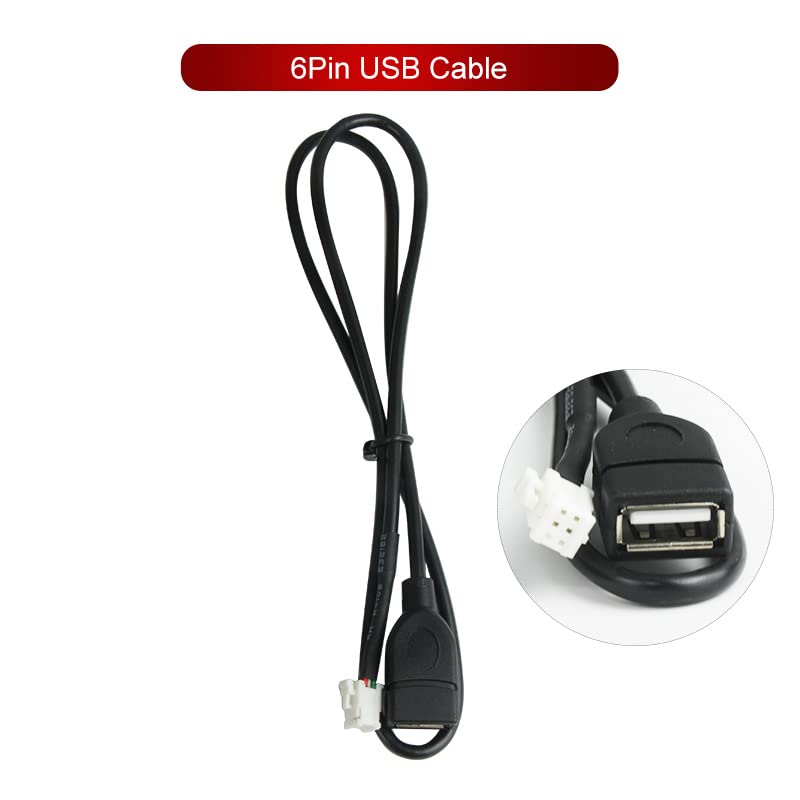 Bestycar Android Car Radio Stereo 4PIN USB 6PIN USB (2 USBs Total) Harness Adapter Connector Plug Set for Aftermarket Android Radio GPS Head Unit with 16pin Power Socket BC-047-2USB