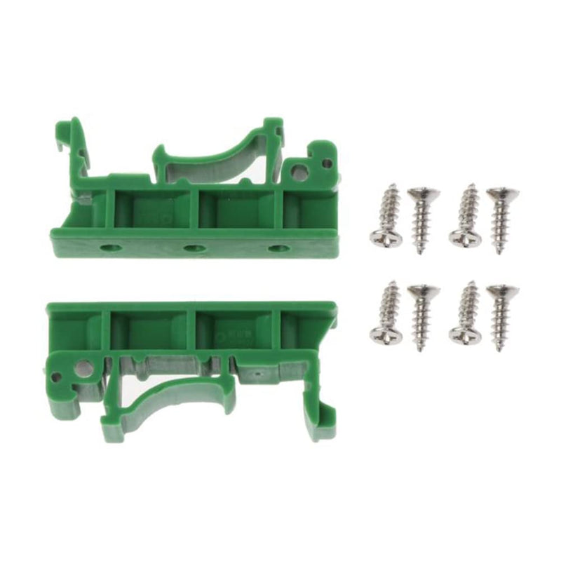 Molence 10 Sets C45 PCB DIN Rail Mounting Adapter 35mm 15mm Circuit Board Mounting Bracket Holder Carrier Clip