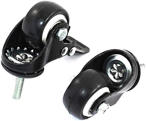 Shopping Wheel Trolley Brake Swivel Caster, 1.58-Inch, Black, 4-Piece