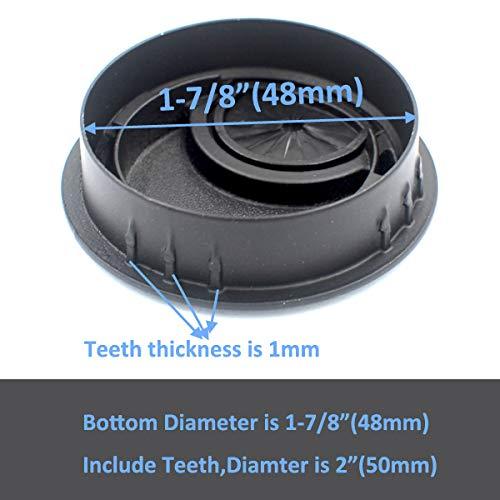 DGOL 5 pcs 1-7/8 inch (48mm) Metal Desk Grommet Cable Cord Wire Hole Cover Outlet Port (MATT Black) MATT BLACK