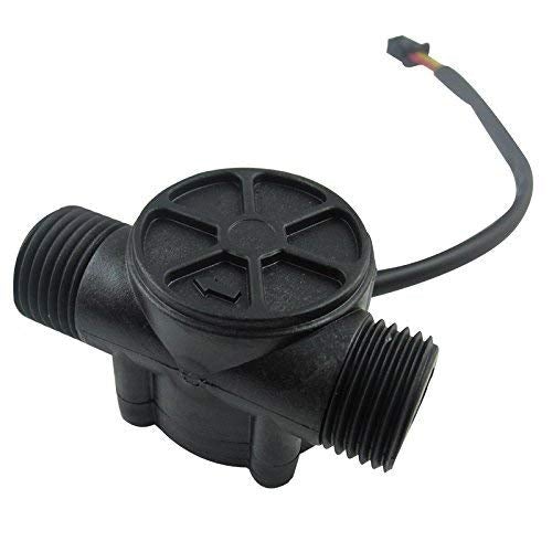 DIGITEN G1/2" Water Flow Sensor, Food-Grade Hall Effect Sensor Flow Meter Flowmeter Counter 1-30L/min - Arduino, Raspberry Pi, and Reverse Osmosis Filter Compatible 15cm Cable Length