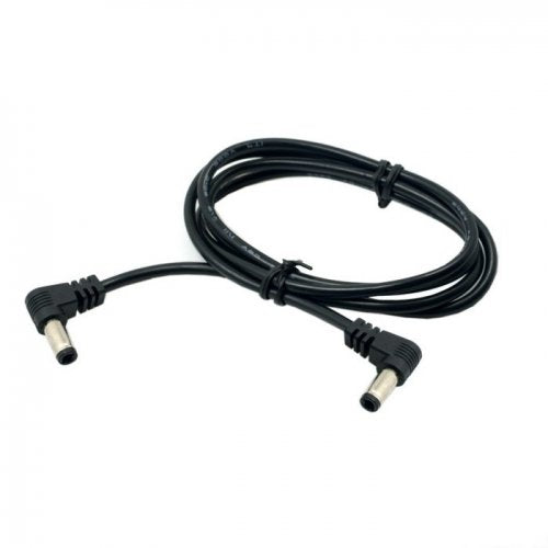 Cablecc DC Power 5.5 x 2.1mm / 2.5mm Male to 5.5 2.1/2.5mm Male Plug Cable Right Angled 90 Degree 60cm 24AWG