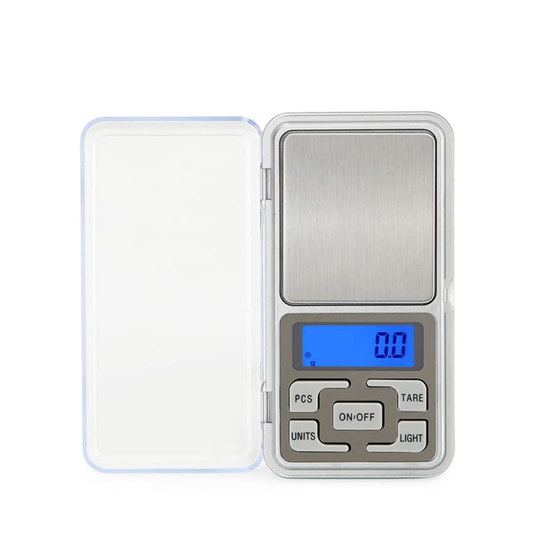 Meichoon Digital Jewelry Scale Milligram Scale Pocket Size High Precision Steelyard 1.1lb/500g (0.01g) Reloading for Jewelry and Gems Small Electronic Scale C32