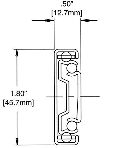 Decorite 10" Inch - 45mm Ball Bearing Drawer Slide - 100 Pound - Side Mount - Pair (10 Inch) 10 Inch