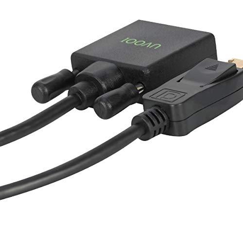 DisplayPort to DVI Cable 6.6 Feet 2-Pack, UVOOI Display Port (DP) to DVI-D Male to Male Adapter Cable 1080P Compatible with PC, Laptop, HDTV, Projector, Monitor, More- Gold-Plated