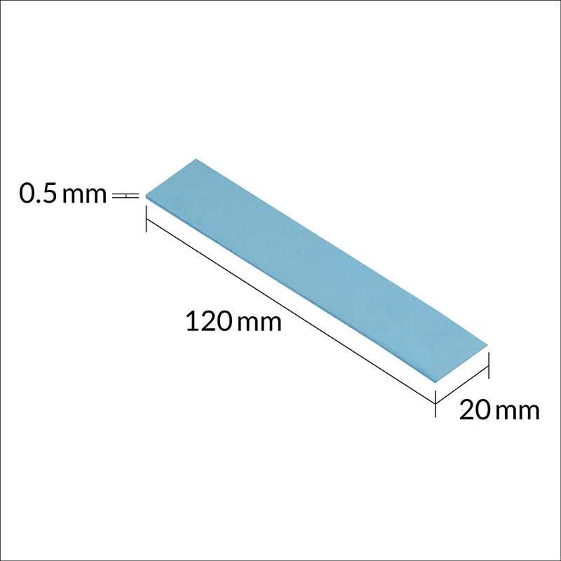 ARCTIC TP-3: Premium Performance Thermal Pad, 120 x 20 x 0.5 mm (4 Pieces) - Thermal Conduction pad, Excellent Heat Conduction, Low Hardness, Ideal Gap Filler, Easy Installation, Safe handling 120 x 20 x 0,5 mm (4 Pieces)