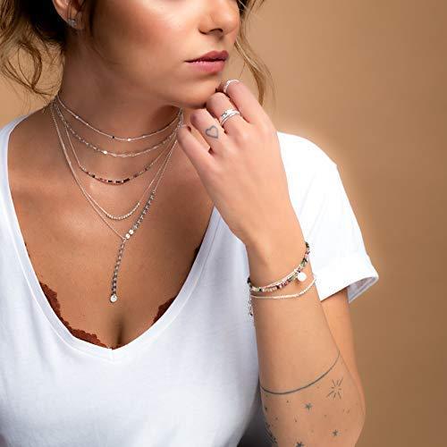 Dainty Sterling Silver Necklace With Beads - Handmade