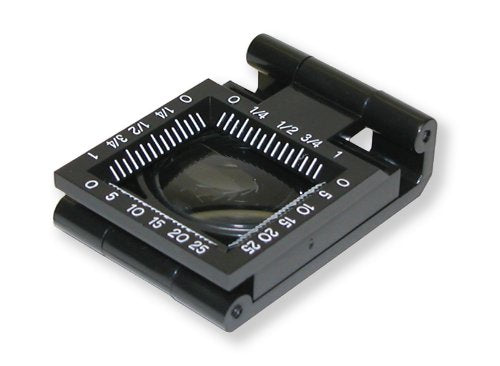 Carson LinenTest 6.5x20mm or 5x30mm Folding Loupe Magnifiers For Stitch Counting, Printing, Fabric Identification, Inspecting Small Parts and More (LT-20 or LT-30) 5x30mm (LT-30)