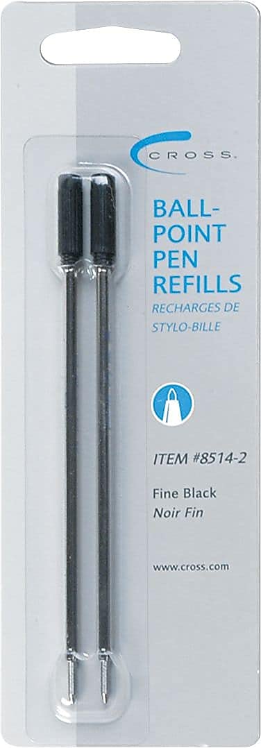 Cross 8514-2 Refills for Ballpoint Pens44; Fine44; Black Ink44; 2-Pack