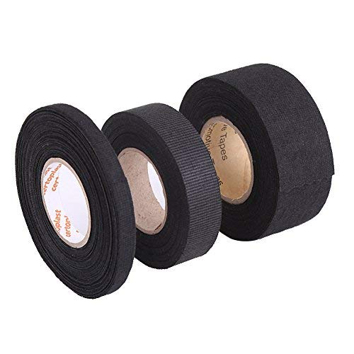 Insulation Tape Black,High Temperature Resistant Automotive Wiring Harness Tape Car Electrical Self Adhesive Anti Squeak Tape for Mercedes BMW VW Audi (32mm×11.5m) 32mm×11.5m