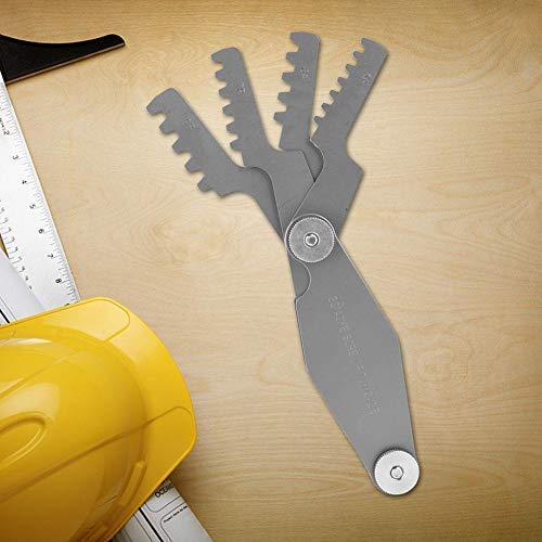 T Thread Gauge Stainless Steel Thread Pitch Gauge Screw Pitch Measuring Tool Screw Thread Gauge Set for Measuring The Pitch of Screw Thread(30 Degree T-Thread Gauge) 30 Degree T-thread Gauge