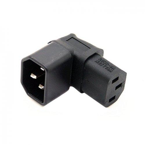 Xiwai IEC Male C14 to Up Direction Right Angled 90 Degree IEC Female C13 Power Extension Adapter