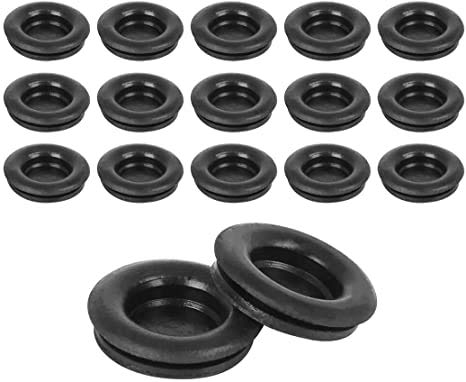 Fielect 30Pcs 18mm Mounting Dia Wire Protector Oil Resistant Armature Rubber Grommets Wire Rubber Grommets Wire Grommet Black Hole Dia:18mm