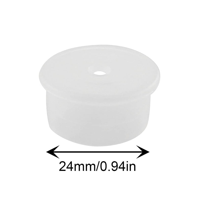 JCBIZ 24pcs Press in Medical Syringe Bottle Adapter 24mm Dosing Adapters for Hospitals, Clinics