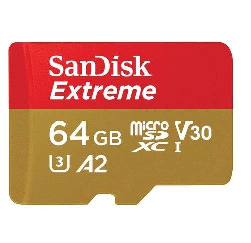SanDisk Extreme 64GB (2 Pack) MicroSD Memory Card for DJI Mavic Mini 2, Mavic Mini, Mavic Air 2 Drone - C10 A2 V30 SDXC (SDSQXA2-064G-GN6MN) Bundle with (1) Everything But Stromboli Micro Card Reader