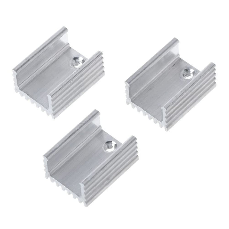 PENGLIN 30pcs TO-220 Aluminum Heatsink and Insulator/Mounting Kit for MOSFET Transistors, 10pcs each of 3 different sizes of TO-220 heatsinks