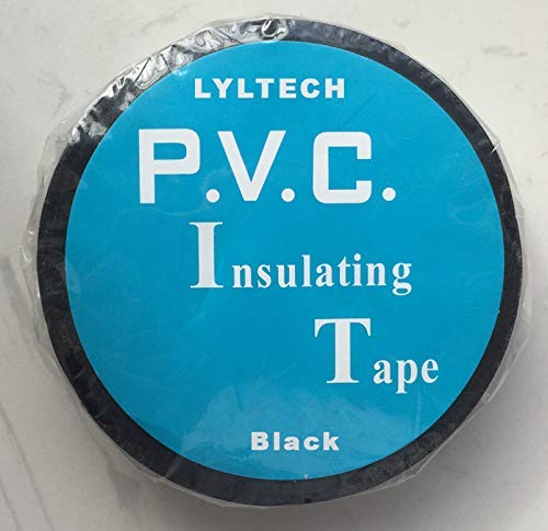 Black Electrical Tape by LYLTECH, 66 feet x 3/4 inch x 0.07 mil-600V,Pass UL/CSA Certification. Waterproof,Flame Retardant,Strong Adhesive, 14℉ to 176℉(Black) Black