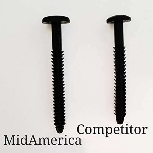 Mid America Black 3" Shutter Lok Peg Fasteners 60 Pack Spikes - Longer Stronger