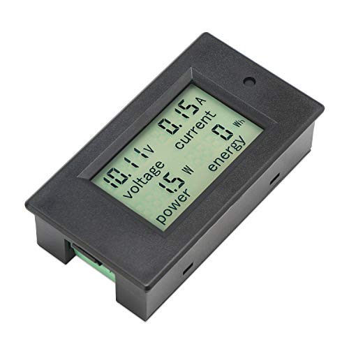 DC Power Meter, DROK 6.5-100V 100A 12V 24V 36V 48V 60V 72V Volt Amp Watt Meter, LCD Display Multimeter Voltage Current Energy RV Battery Monitor Voltmeter Ammeter Wattmeter Panel with 100A Shunt