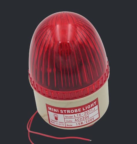 Othmro 1Pcs Warning Light Bulb Industrial Signal Tower Lamp Plastic Electronic Parts Flashing with Sound 24V Red LTE-2071J