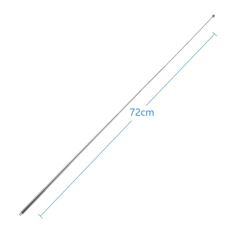 POBADY 2 PCS Radio Antenna,FM Portable Telescopic 8 Section Antenna 72CM/28.3IN for TV Radio DAB FM/AM Stereo Reception