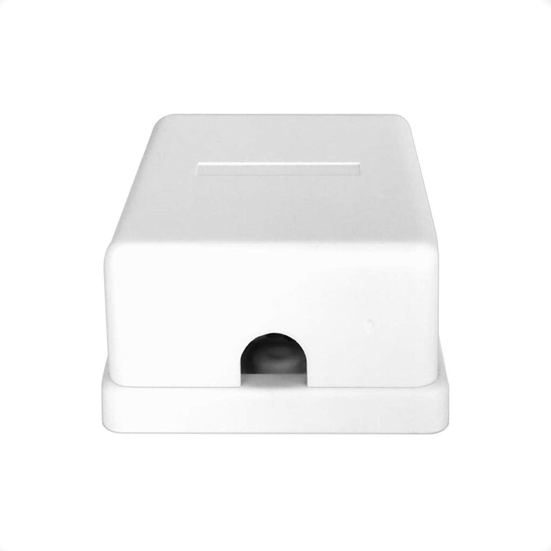 NECABLES Phone Jack Surface Mount Dual Port Telephone Jack Box with 2 RJ11 6P4C Female Outlets White