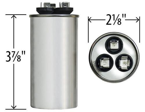 97F9970-50 + 5 uf MFD 370 Volt VAC - GE Round Dual Run Capacitor Upgrade