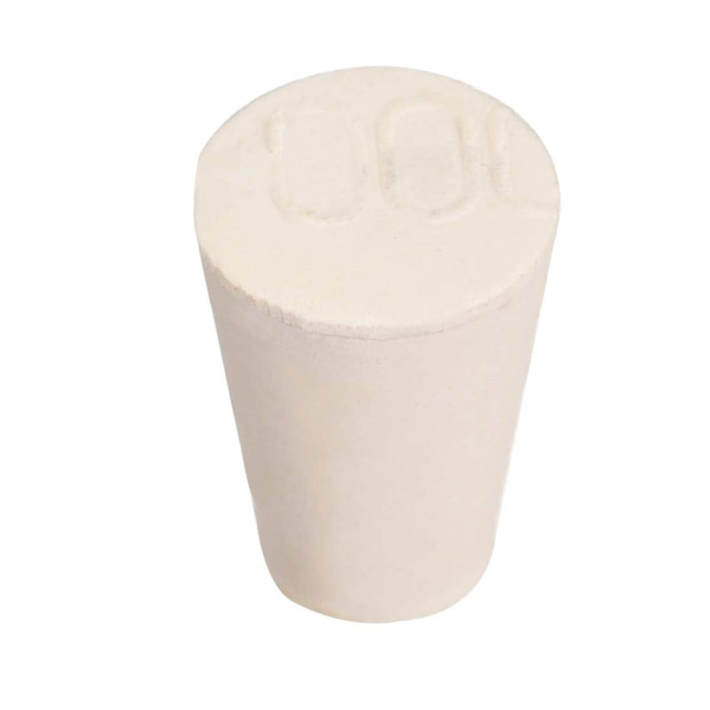 uxcell White Tapered Shaped Solid Rubber Stopper for Lab Tube Stopper Size 000 20Pcs 8x13x18mm