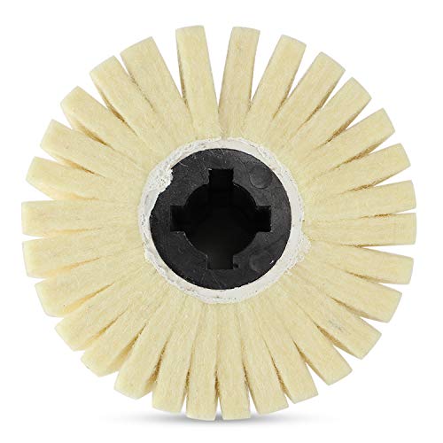 BHA Felt Flap Wheel Buffing and Polishing Drum, 4" x 4" with 3/4" Quad Keyway
