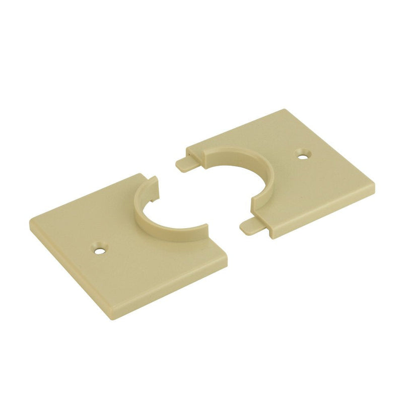 Split Single Gang Plate, 1.375 Inch Hole, Ivory